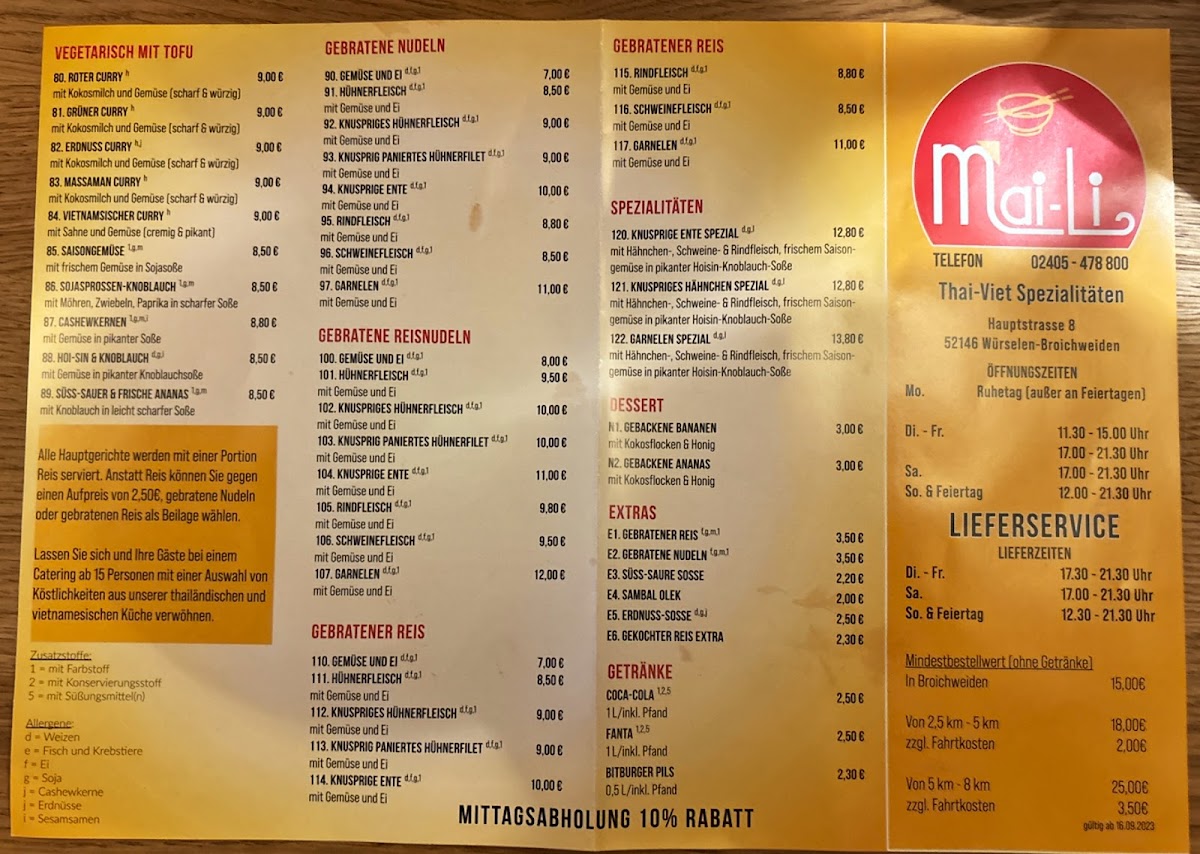 Mai Li Restaurant Photo Menu 5