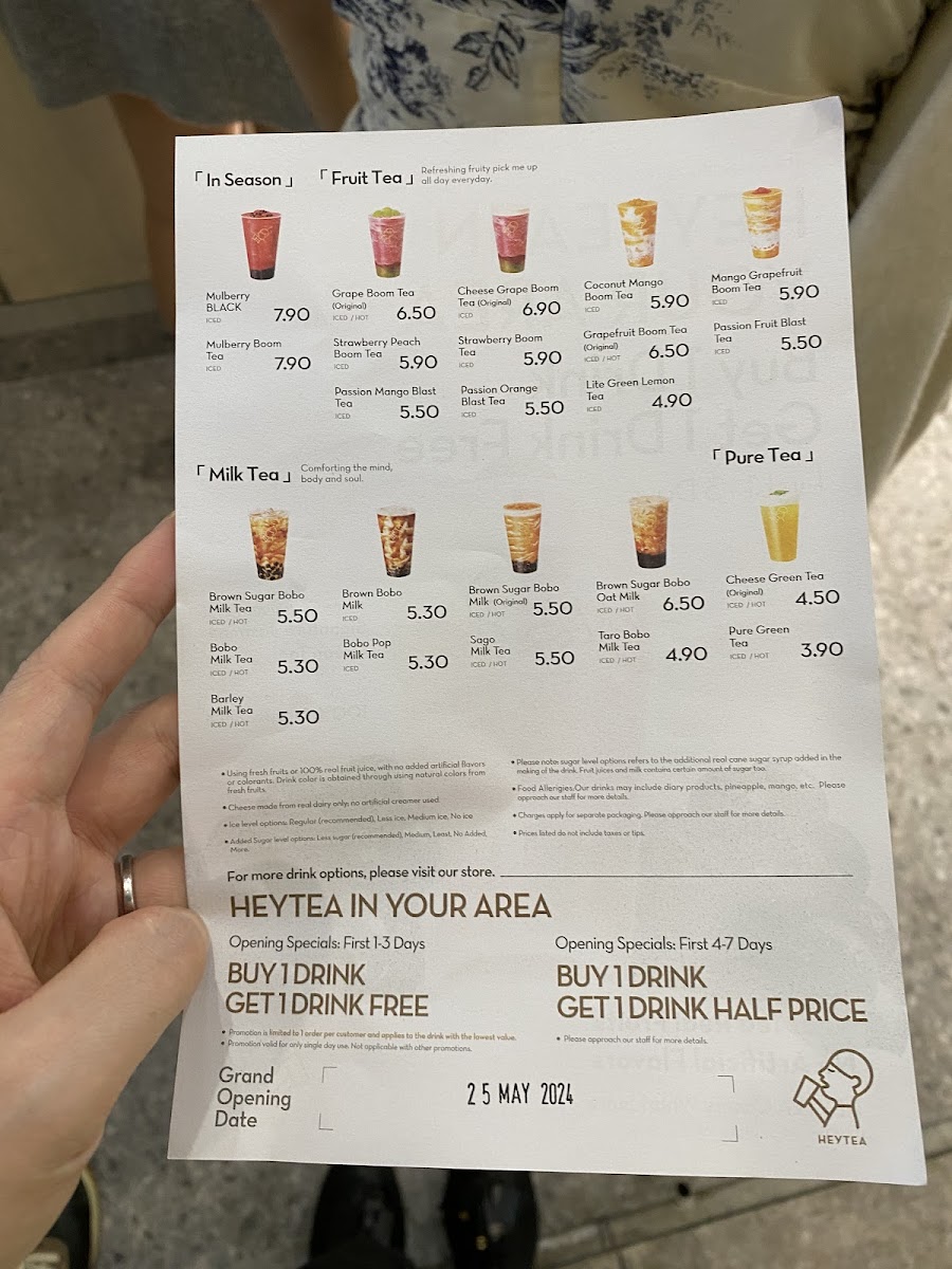 heytea (Canary Wharf) Photo Menu 1