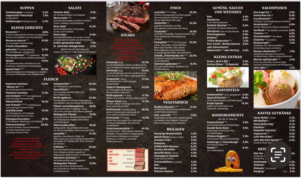 Restaurant Dorfkrug Schützenhof Photo Menu 2
