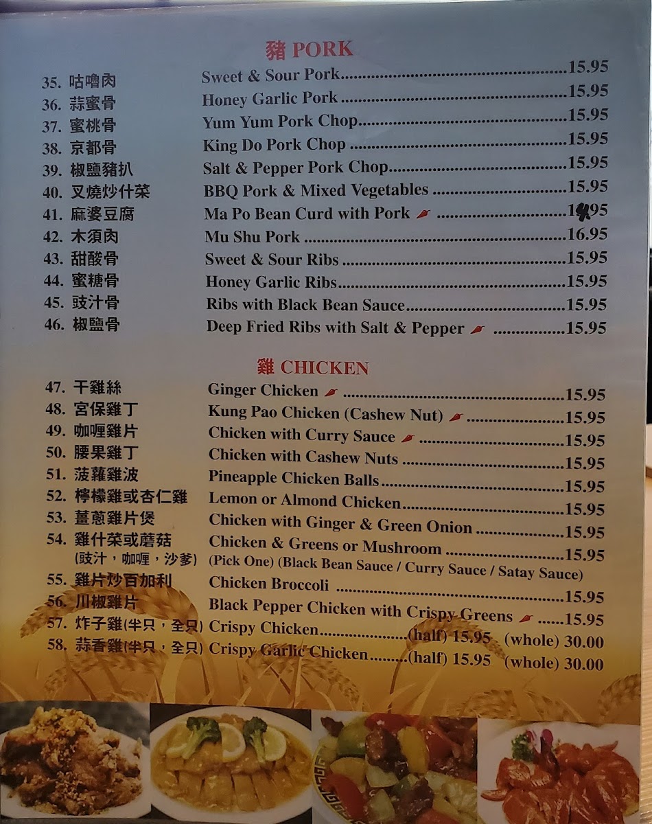 Harvest Chinese Restaurant Photo Menu 5