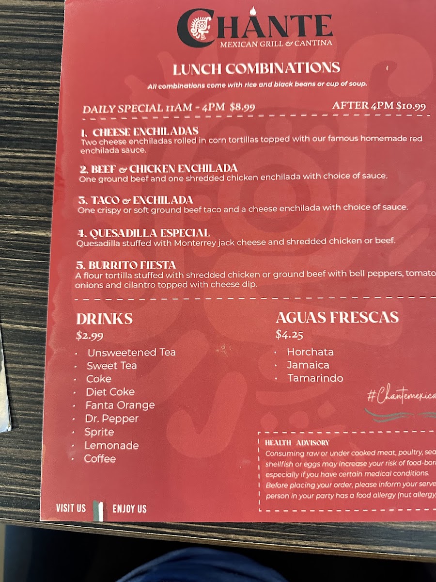 Chante Mexican Grill & Cantina Photo Menu 10