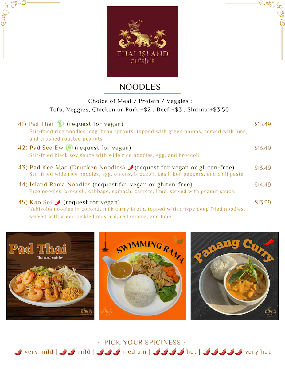 Thai Island Cuisine Photo Menu 2