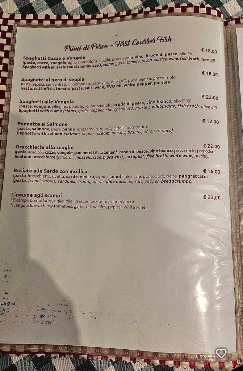 Da Lino Trattoria Sicilia Bedda Photo Menu 4