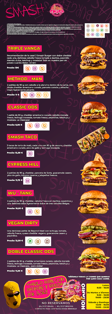 Ol' Dirty Smash Photo Menu 2