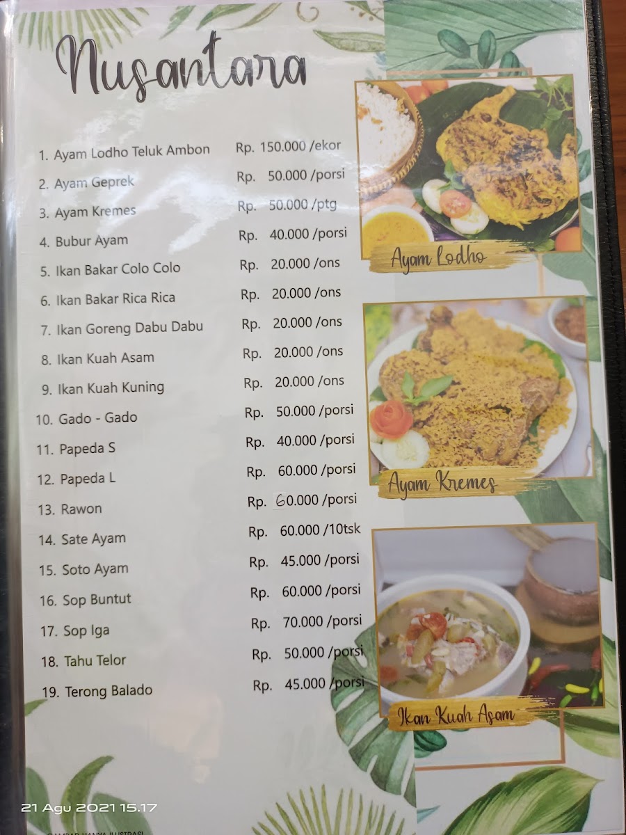Teluk Ambon Beach Caffe & Resto Photo Menu 4