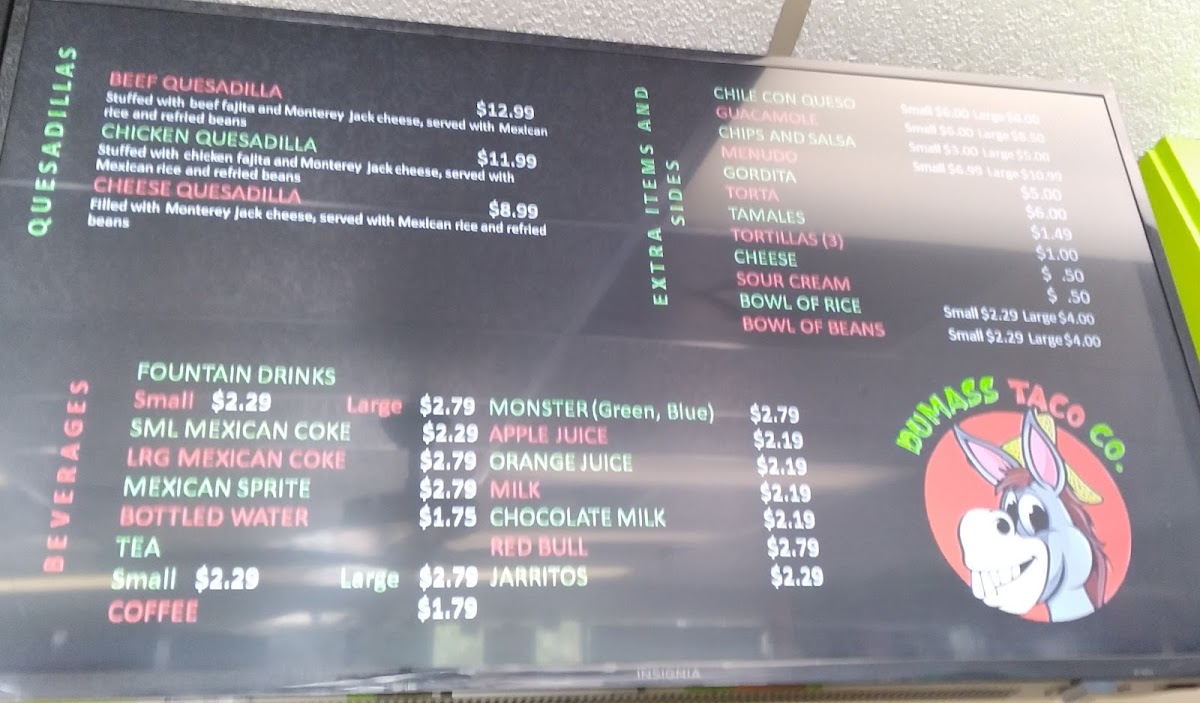 Dumas's Tacos Photo Menu 3