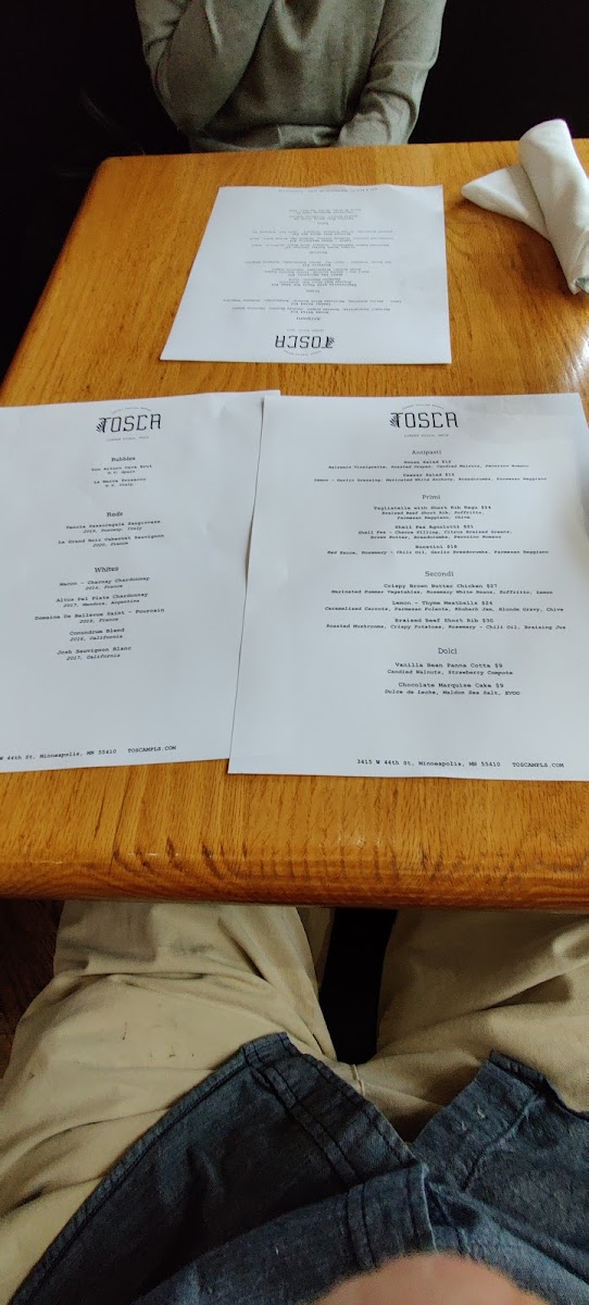 Tosca Photo Menu 3