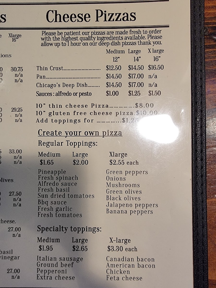 Chicago's Pizza Photo Menu 6