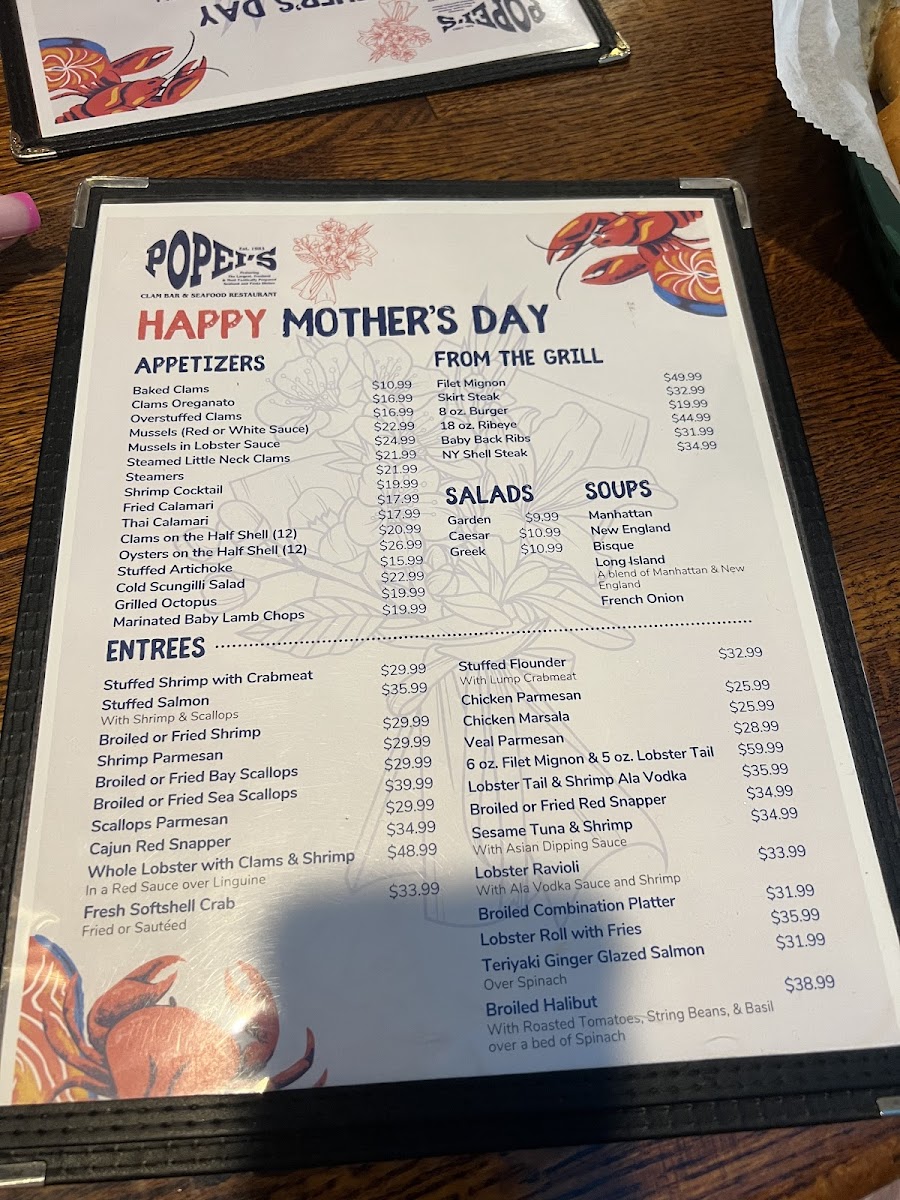 Popei's Clam Bar Photo Menu 4