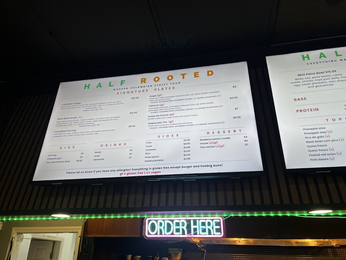 Half Rooted Photo Menu 5