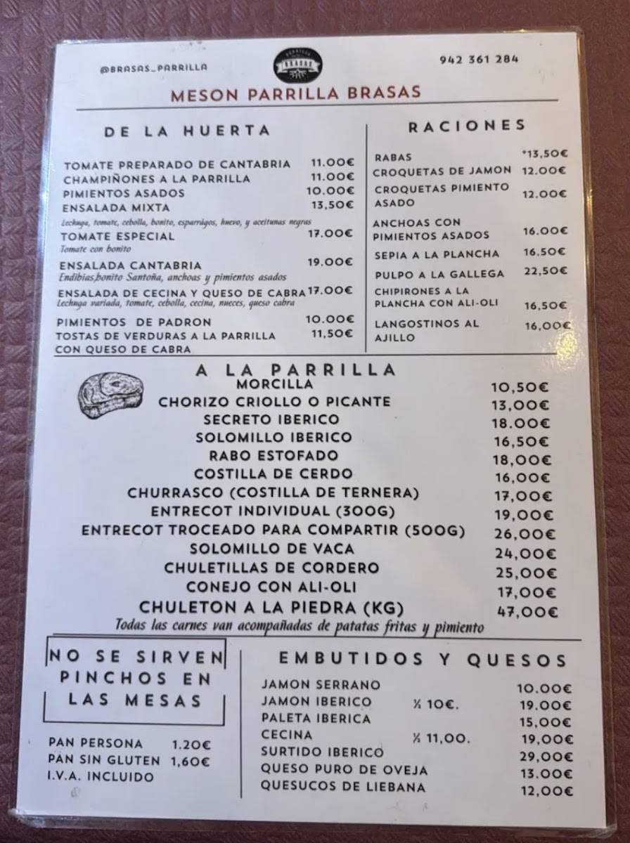 Parrilla Brasas Photo Menu 1