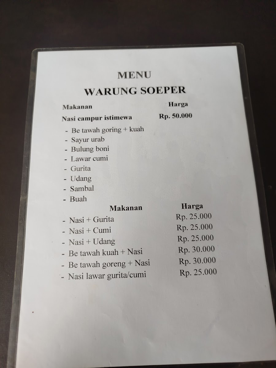 Warung Soeper Photo Menu 8