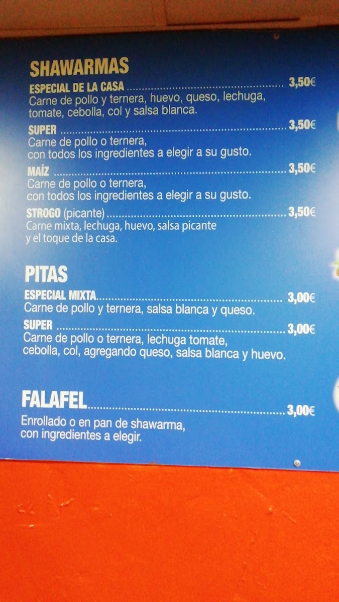 SUB HAN KEBAB ALMUÑECAR Photo Menu 1