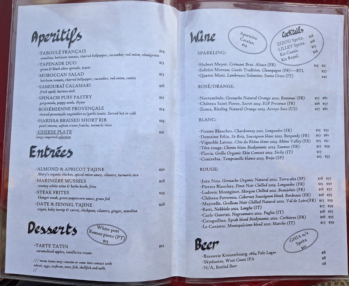 Zizou Photo Menu 2