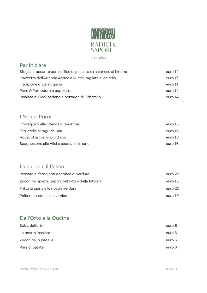 Radici & Sapori Photo Menu 3