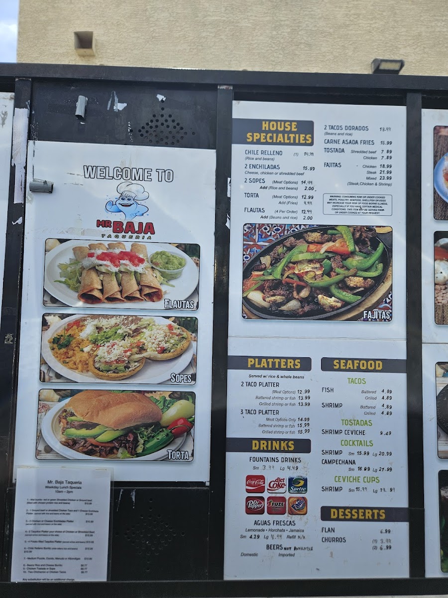 Mr. Baja Taqueria Photo Menu 2