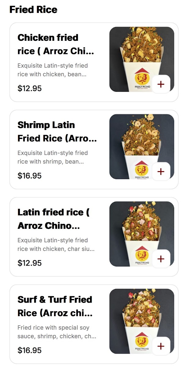 Mostacho - Arroz Chino Photo Menu 2