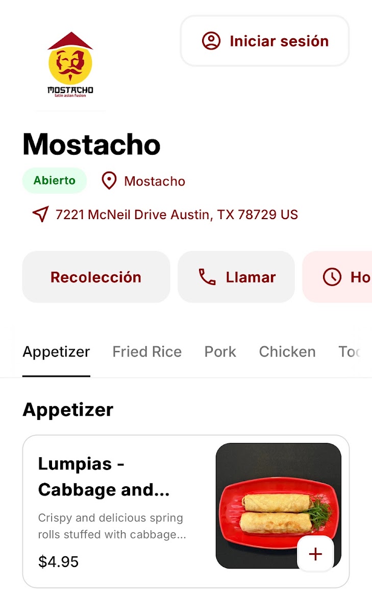 Mostacho - Arroz Chino Photo Menu 4