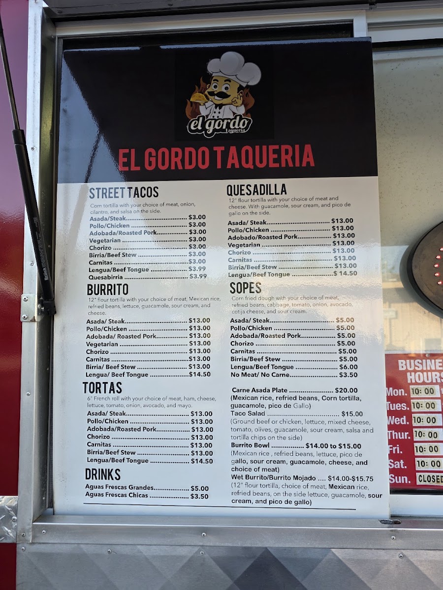El Gordo Taqueria Photo Menu 6