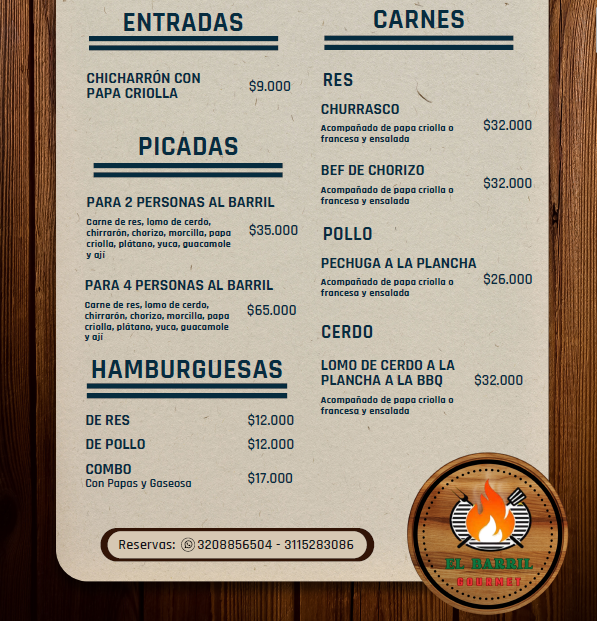 EL Barril Gourmet Photo Menu 1