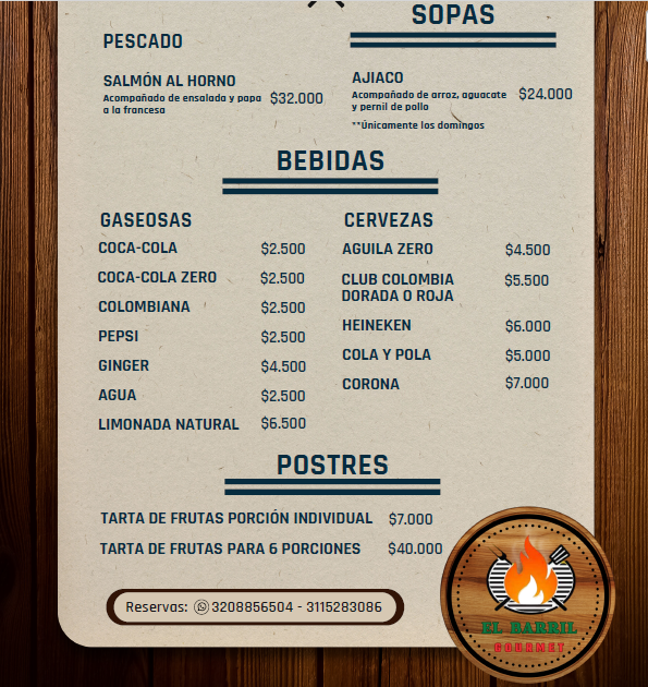 EL Barril Gourmet Photo Menu 2