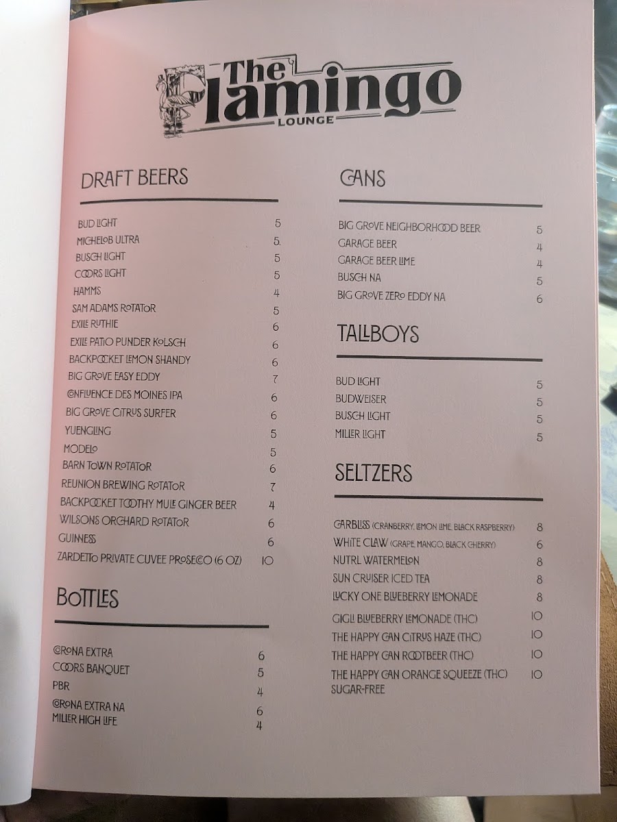 The Flamingo Lounge Photo Menu 2