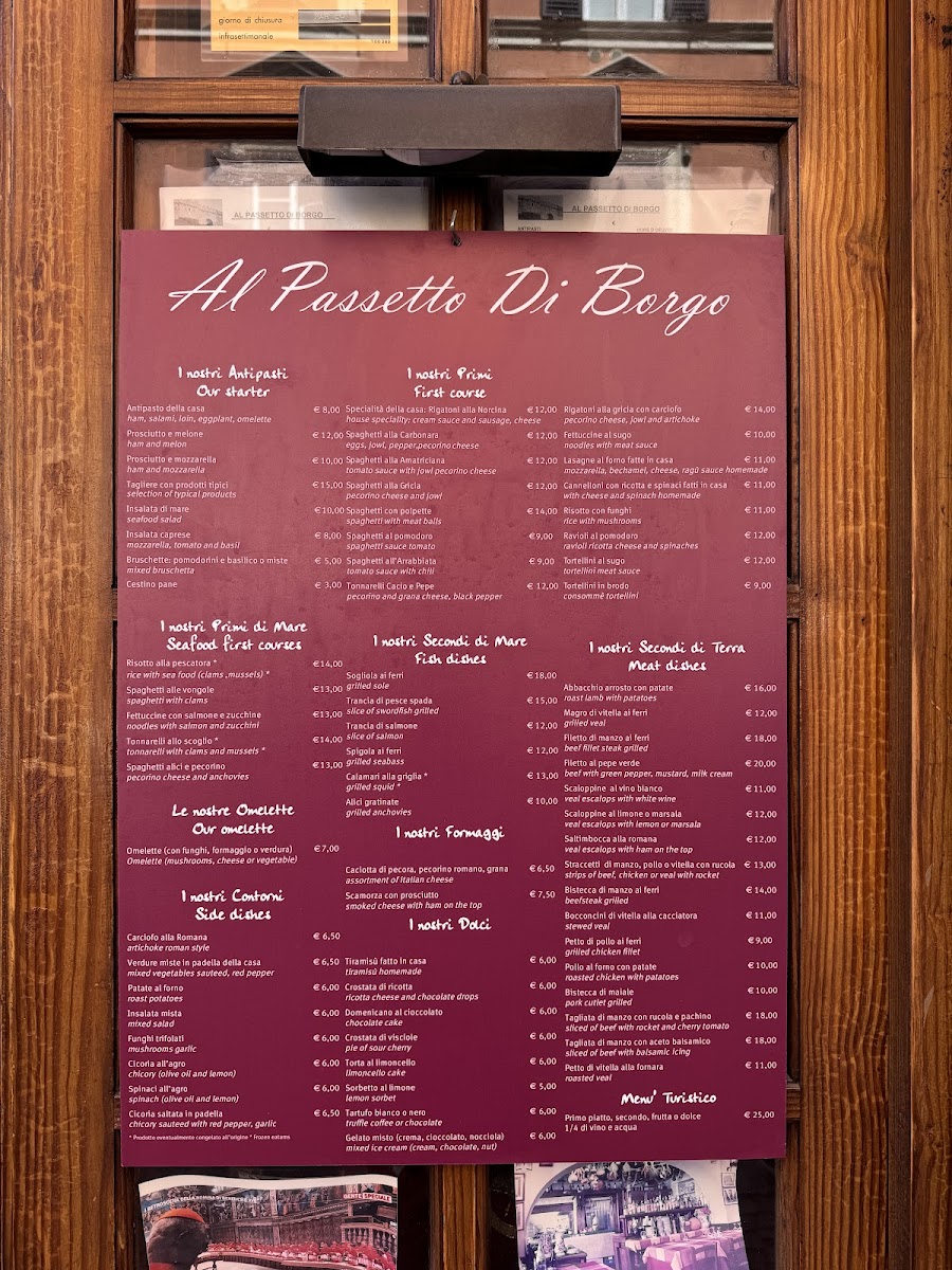 Al Passetto di Borgo Photo Menu 1