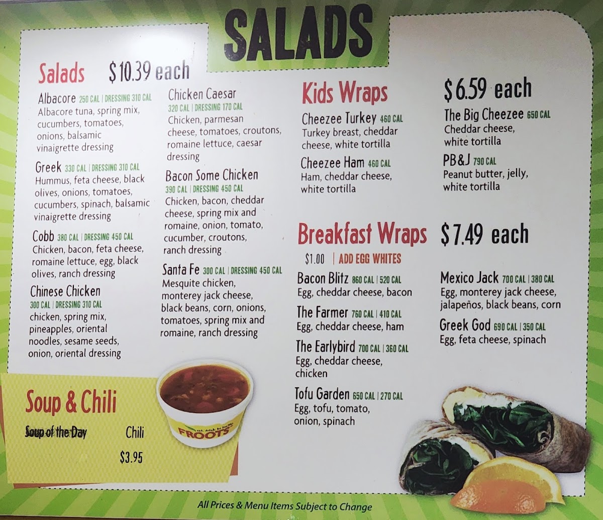 Froots Photo Menu 1