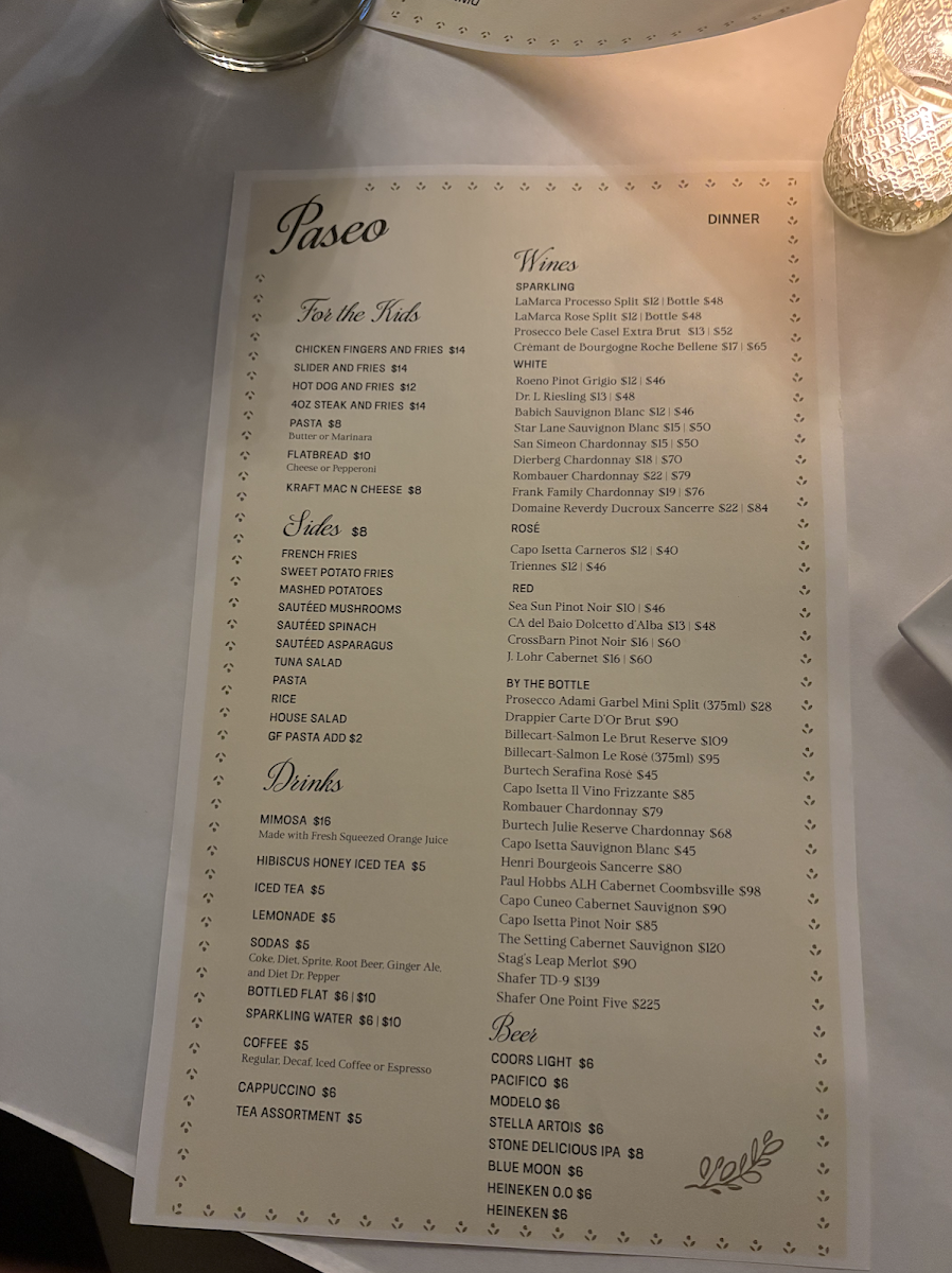 Paseo RSF Photo Menu 1