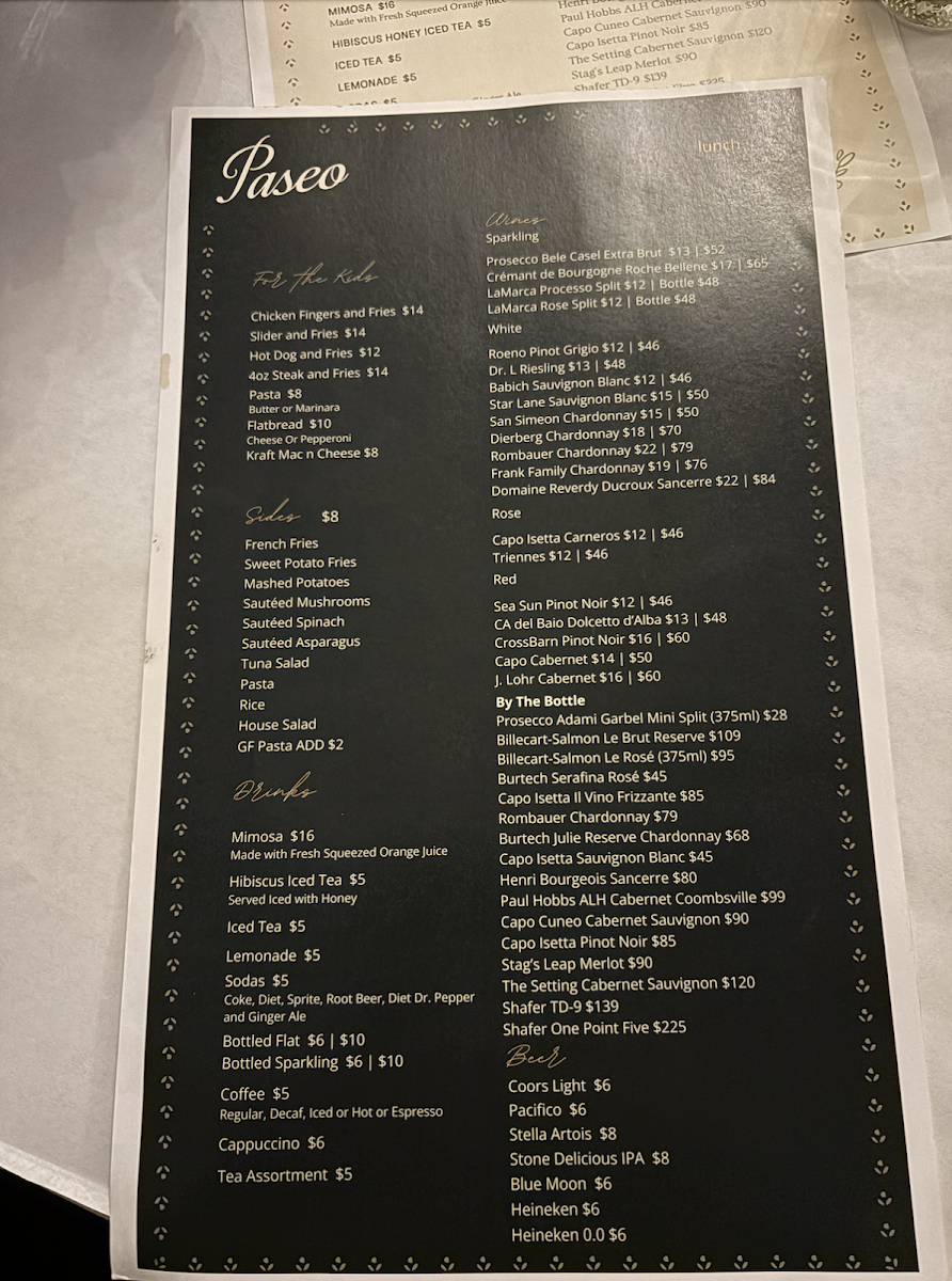 Paseo RSF Photo Menu 2