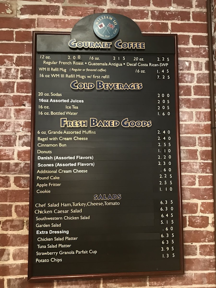 William III Cafe Photo Menu 2