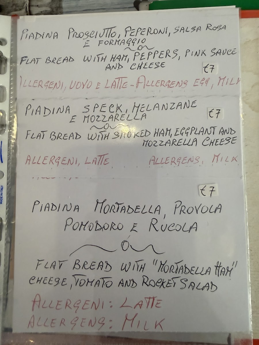 Gluten Free San Pietro Photo Menu 9
