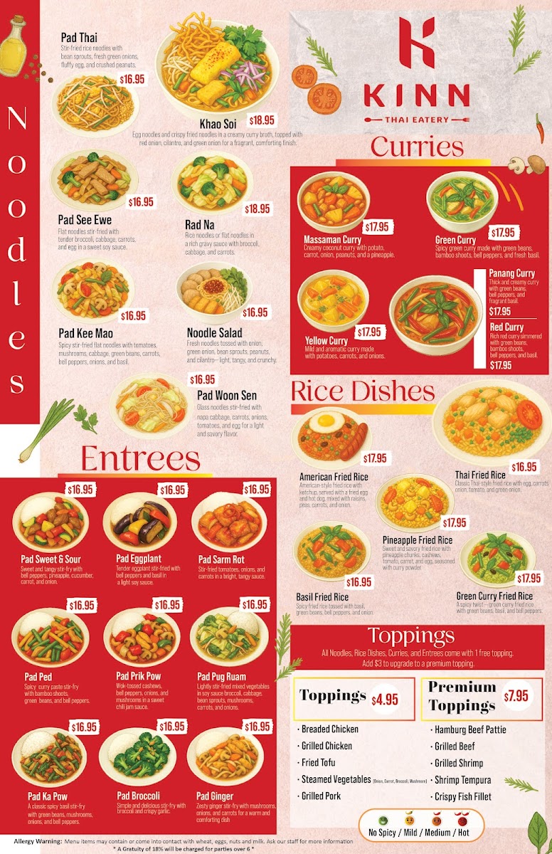 KINN Thai Eatery Photo Menu 2