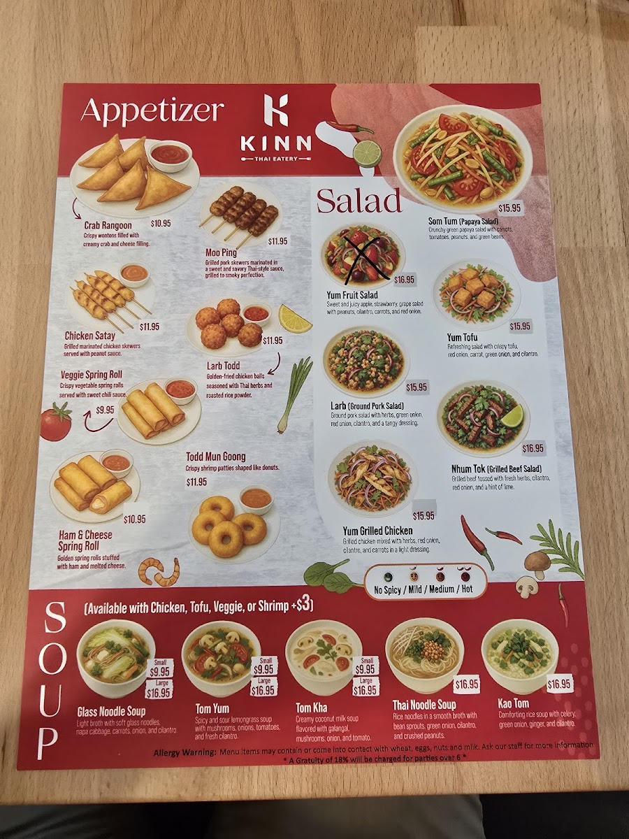 KINN Thai Eatery Photo Menu 6