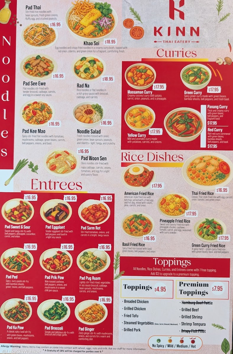KINN Thai Eatery Photo Menu 7