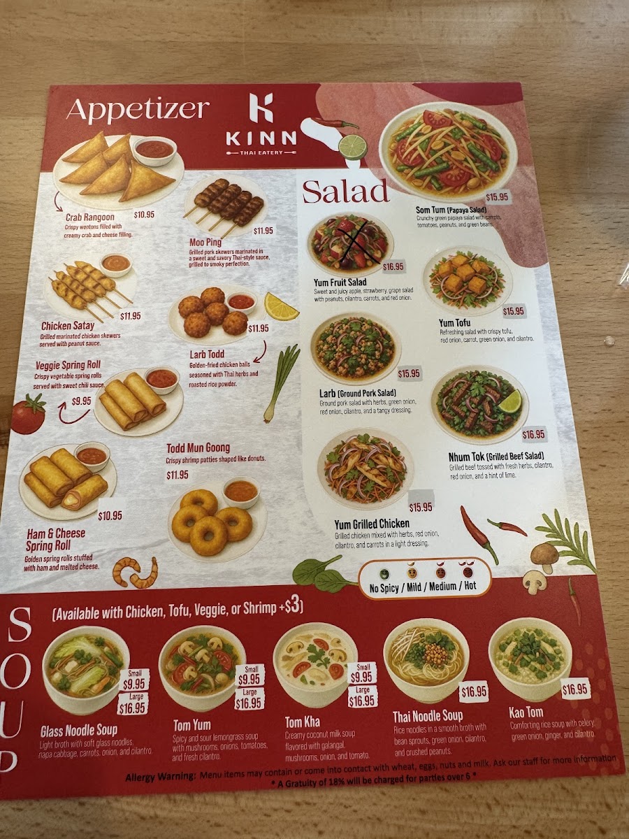 KINN Thai Eatery Photo Menu 8