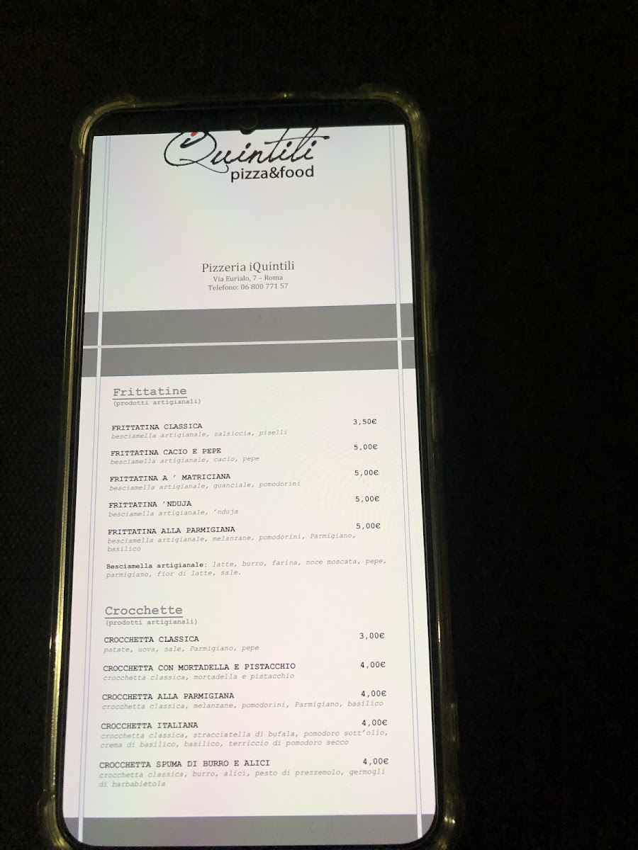 Pizzeria I Quintili Furio Camillo Photo Menu 8
