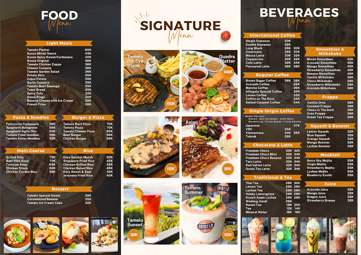TAMELO Atap Cafe Photo Menu 1