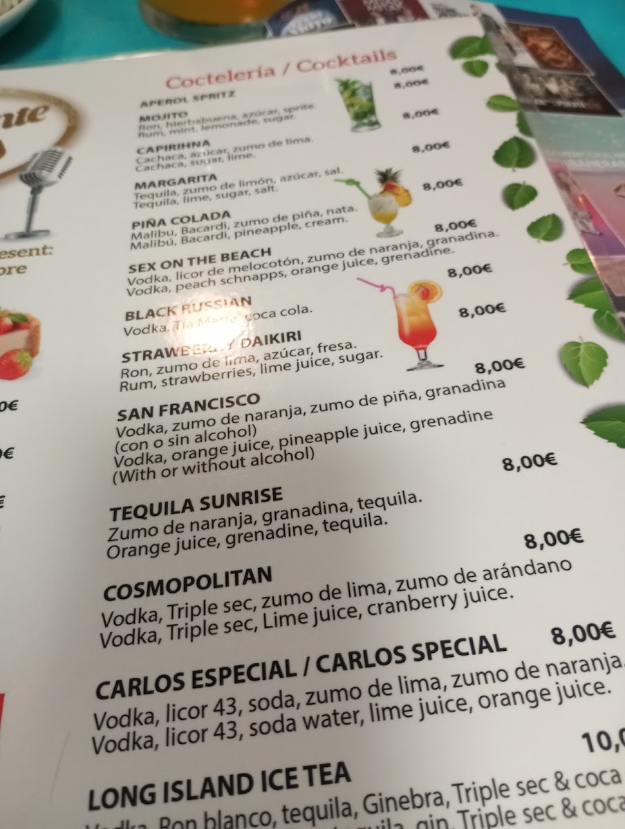 BAR CARLOS Photo Menu 2