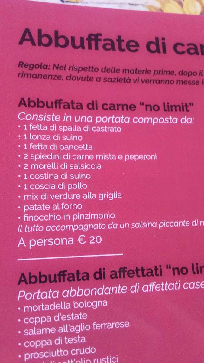 Ristorante Valli Salse Photo Menu 2