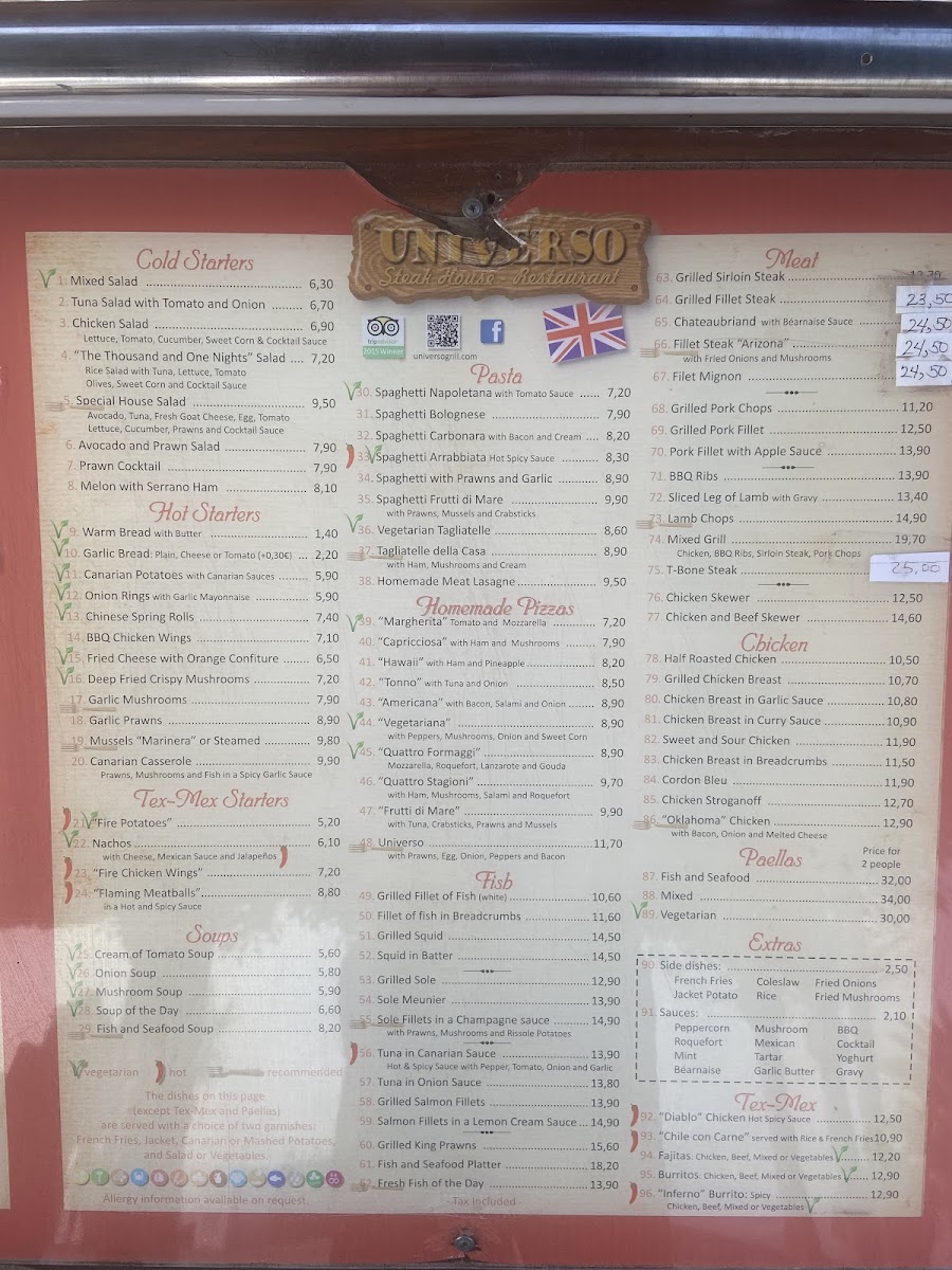 Universo Grill Photo Menu 2