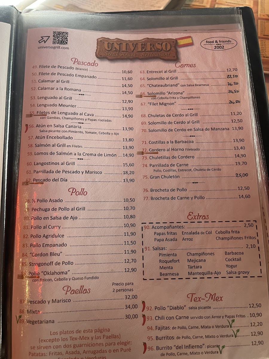 Universo Grill Photo Menu 3