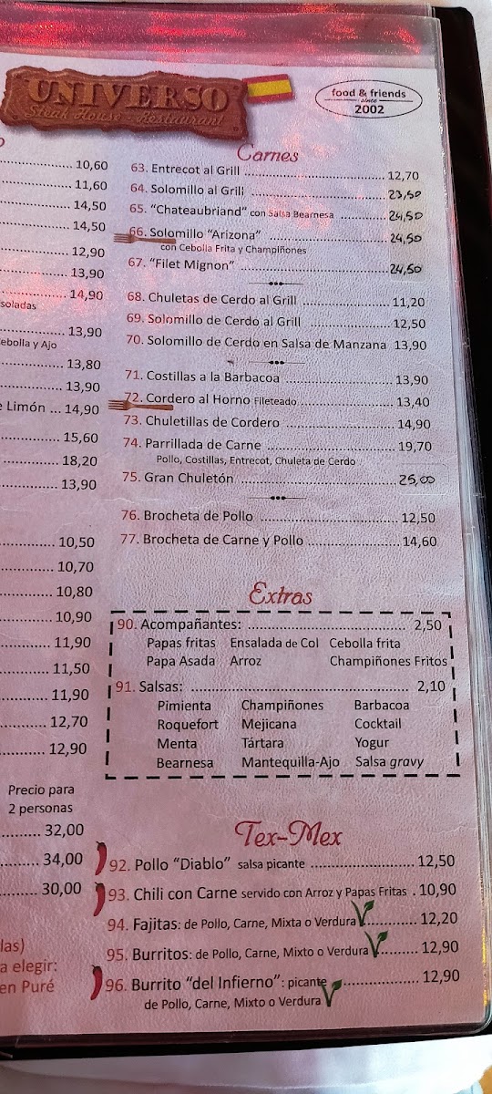 Universo Grill Photo Menu 6