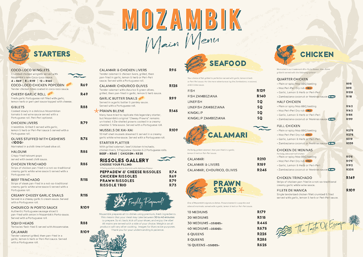 Mozambik Harties Photo Menu 1