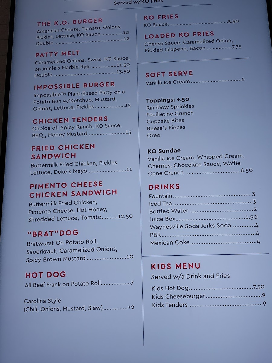Auction House Food & Drink Hall Photo Menu 1