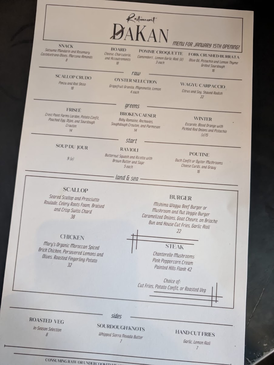 Restaurant DaKan Photo Menu 3