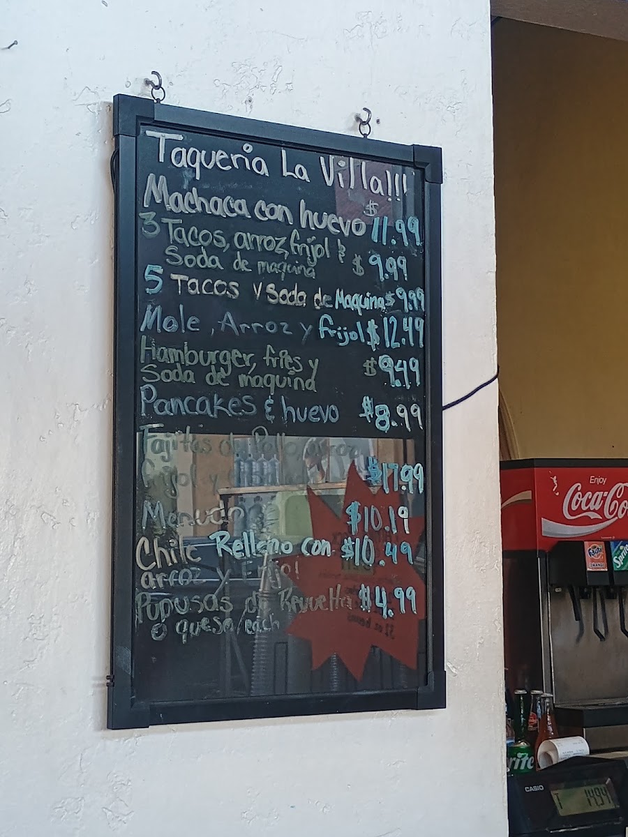 Taqueria La Villa Photo Menu 2