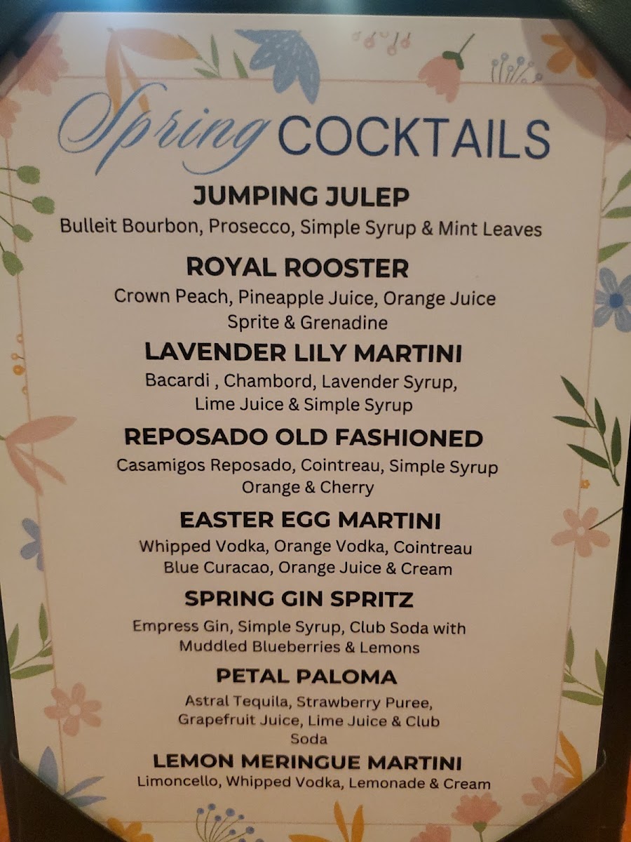 The Roost Restaurant Photo Menu 1