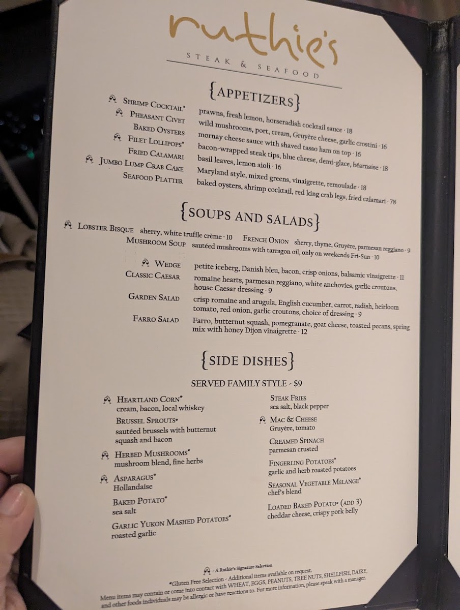 Ruthie's Steaks & Seafood Photo Menu 5