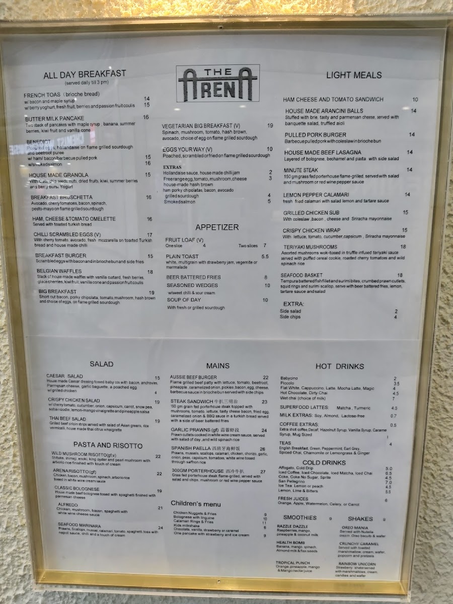 Arena Café Photo Menu 3